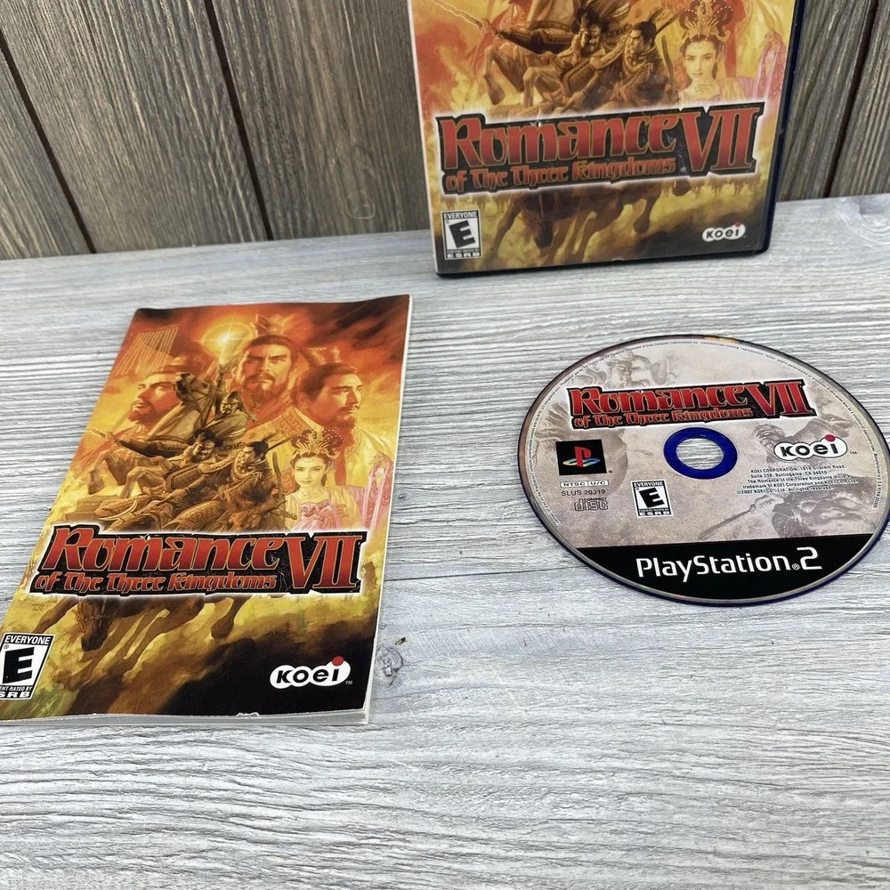Romance of the Three Kingdoms VII (Sony PlayStation 2, 2002) Tested Working